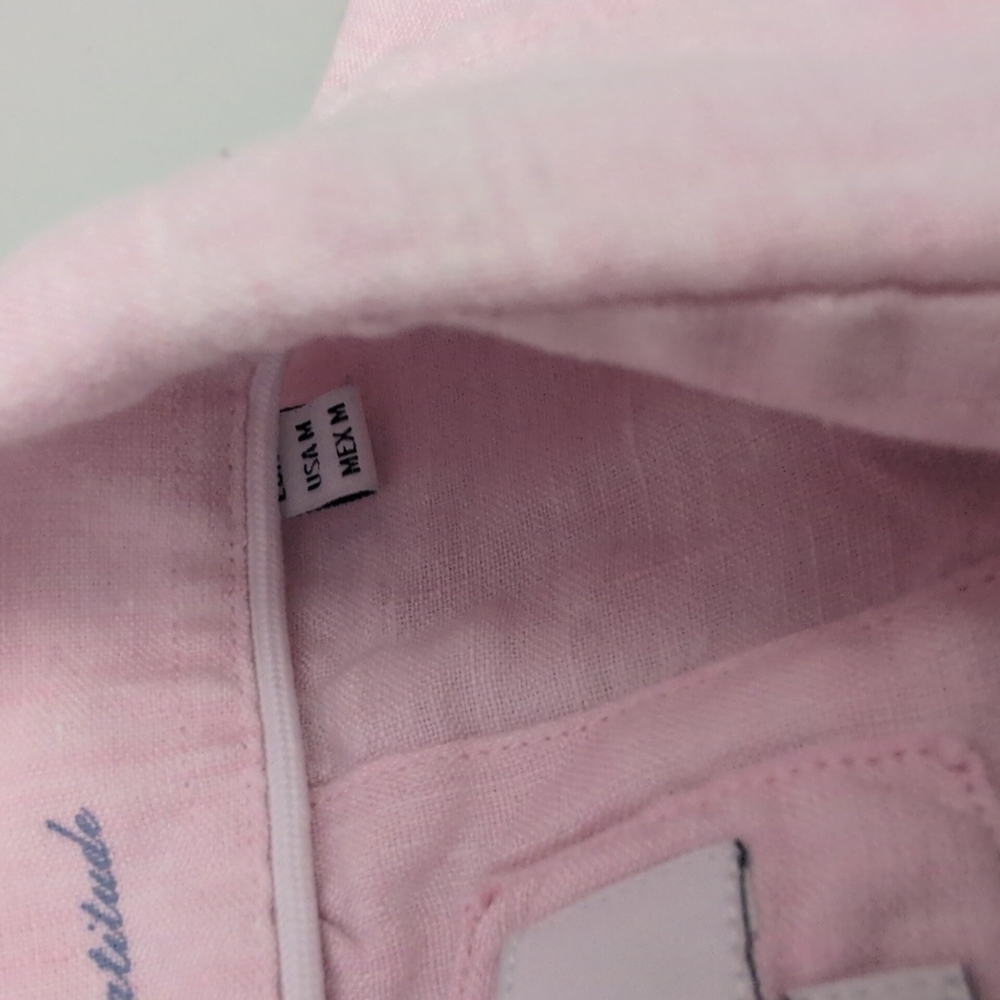 Porter & Ash Men's Pink Linen Shirt Medium - Picture 5 of 9
